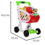 Nákupný vozík s potravinami zelený